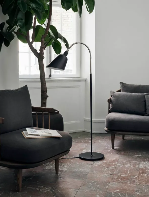 AJ7 Bellevue gulvlampe af Arne Jacobsen