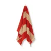 Alee Hand Towel, light camel/red fra Ferm Living