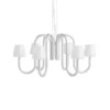 Apollo Chandelier 745, hvid opalglas fra Hay