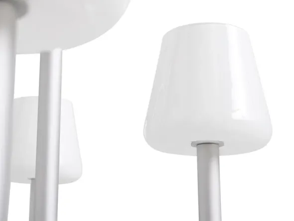 Apollo Chandelier 745, hvid opalglas fra Hay