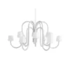 Apollo Chandelier 1065, hvid opalglas fra Hay