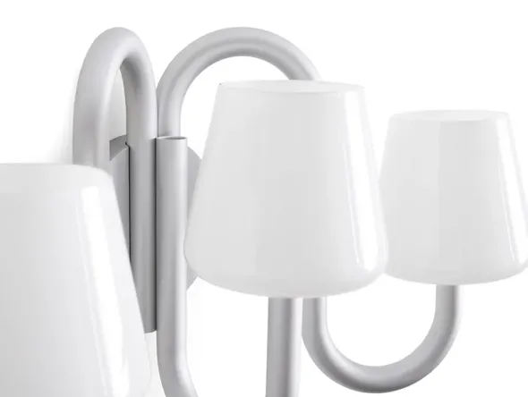 Apollo Wall Sconce, hvid opalglas fra Hay