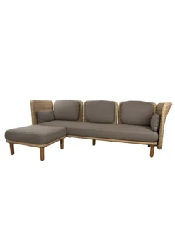 Arch 3-pers. Sofa m. chaise longue fra Cane-line