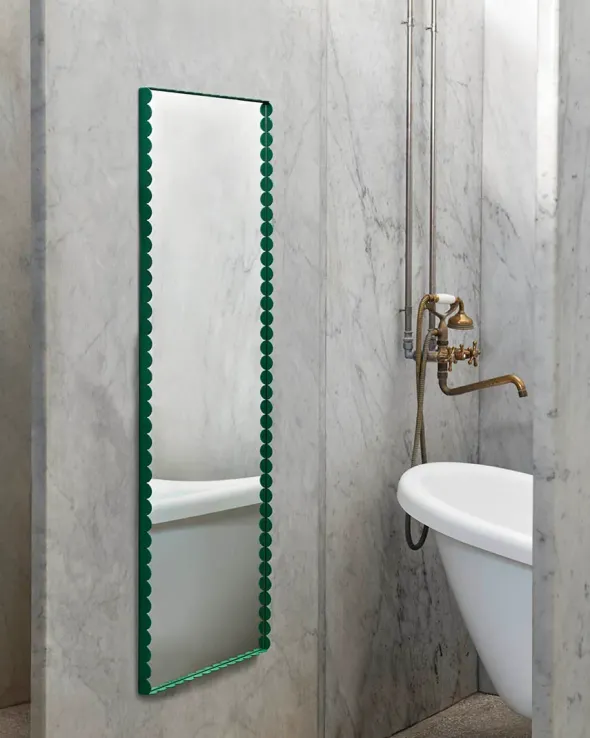 Arcs Mirror Rectangle M, green fra Hay