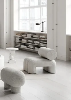 Big Foot Bench Petit, bouclé fra 101 Copenhagen
