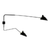 Big Wall Lamp w/2 Rotating Arms, 1 Straight, 1 Curved af Serge Mouille