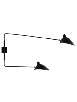 Big Wall Lamp w/2 Rotating Straight Arms af Serge Mouille