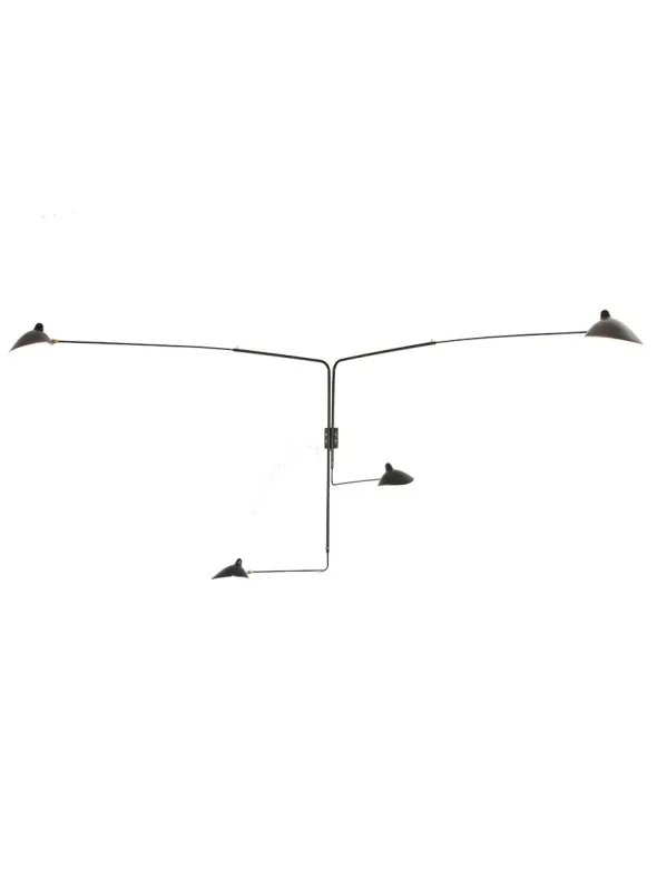 Big Wall Lamp w/4 Rotating Straight Arms af Serge Mouille