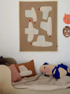Bird quiltet pude fra Ferm Living