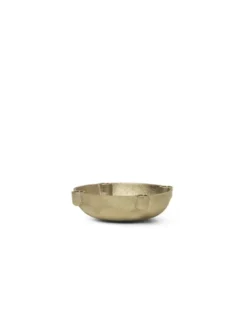 Bowl Candle Holder Brass, Small fra Ferm Living