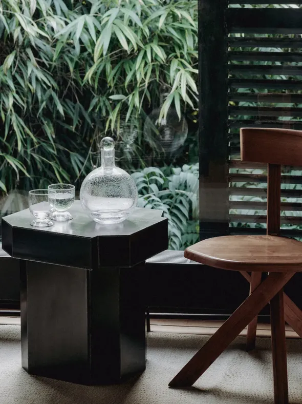 Bubble Glass Carafe Round fra Louise Roe