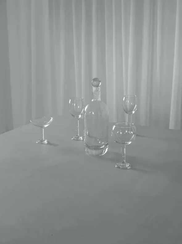 Bubble Glass Cocktail, plain top fra Louise Roe