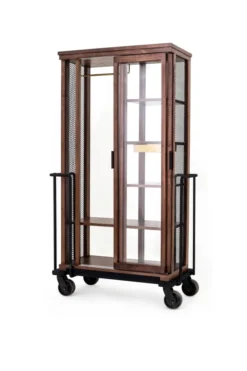 Cabinet of Curiosity kabinetskab, valnød black sand/gold fra Stellar Works