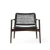 Cabin loungestol, dark oak/black fra Vipp