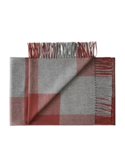 Caracas Plaid, beetroot fra Silkeborg Uldspinderi