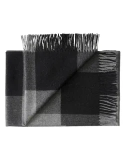Caracas Plaid, black fra Silkeborg Uldspinderi