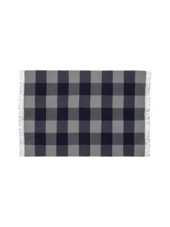 Caracas Plaid, marina fra Silkeborg Uldspinderi