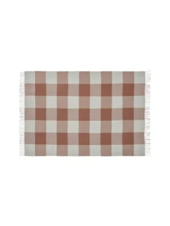 Caracas Plaid, rosewood fra Silkeborg Uldspinderi
