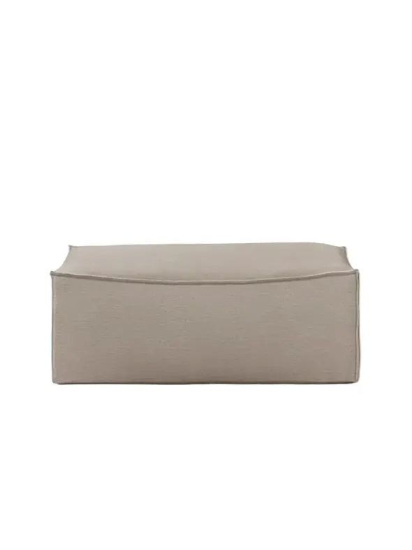 Catena Pouf Cotton Linen, natural fra Ferm Living