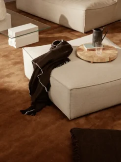 Catena Pouf Cotton Linen, natural fra Ferm Living