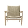 CH25 Loungestol, eg hvidolie af Hans J. Wegner