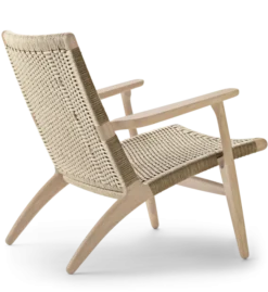 CH25 Loungestol, eg hvidolie af Hans J. Wegner