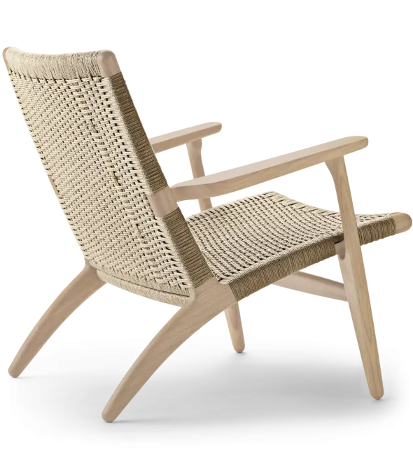 CH25 Loungestol, eg hvidolie af Hans J. Wegner