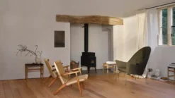 CH25 Loungestol, valnød olie af Hans J. Wegner