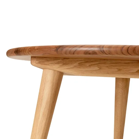 CH008 Sofabord, olieret teak/eg af Hans J. Wegner