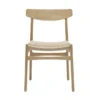 CH23 Spisestol, eg hvidolie af Hans J. Wegner