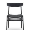 CH23 Spisestol, sort eg med sort flet af Hans J. Wegner