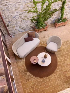 Coast Loungestol med. Swivel, sand fra Cane-line