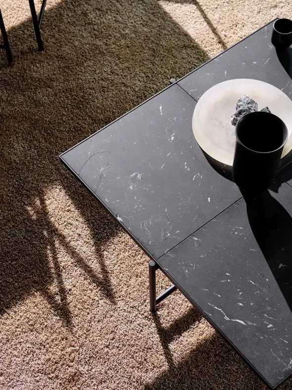 Coffee Table 90, sort marmor fra HANDVÄRK