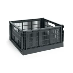 Colour Crate Large Square, Charcoal fra Hay