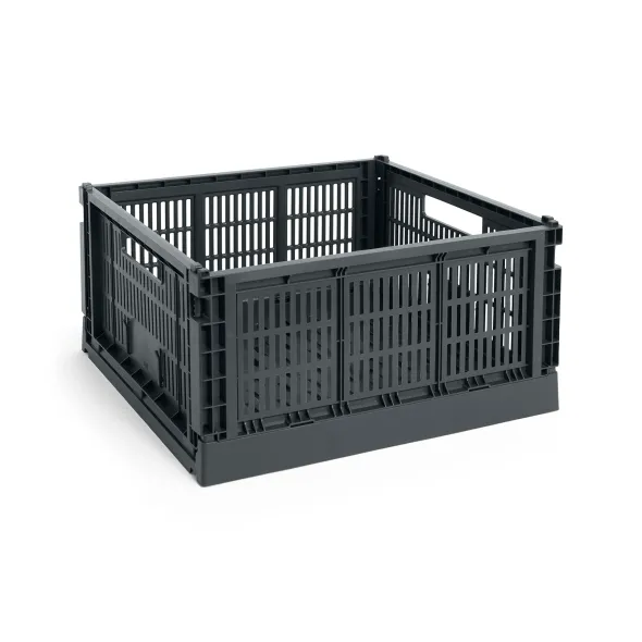 Colour Crate Large Square, Charcoal fra Hay