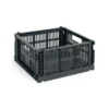 Colour Crate Medium Square, Charcoal fra Hay