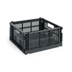 Colour Crate Medium Square, Charcoal fra Hay