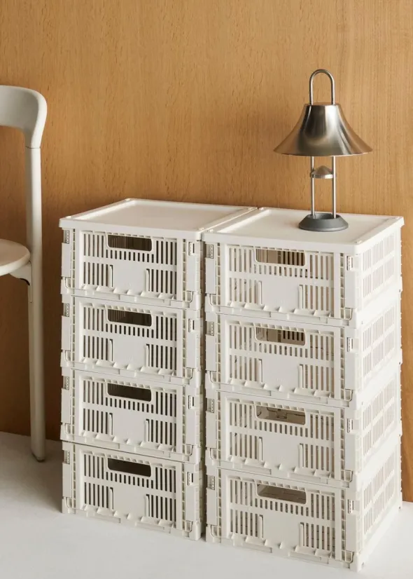 Colour Crate Medium Square, Off white fra Hay
