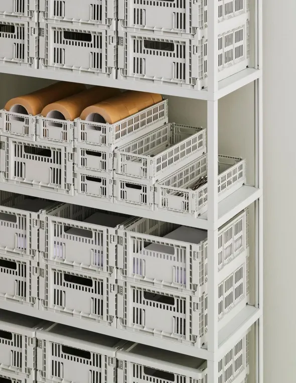 Colour Crate Mini Oblong, Grey fra Hay