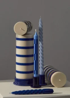 Column Candleholder Large, blue fra Hay