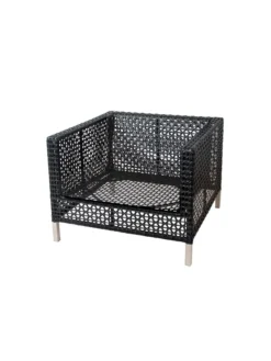 Connect Loungestol, black/antracite fra Cane-line