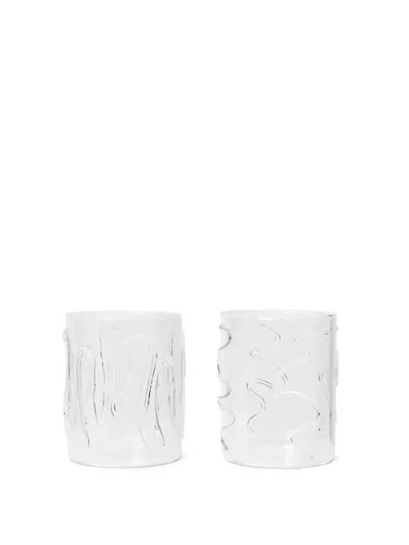 Doodle Glasses Tall, sæt á 2 stk. fra Ferm Living