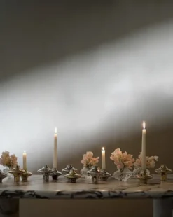 Doublet Candleholder Large, silver fra Hein Studio