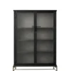 Dowry III kabinet, onyx eg, frosted glass fra Stellar Works