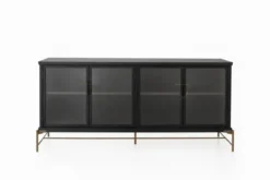 Dowry II kabinet, onyx eg, frosted glass fra Stellar Works