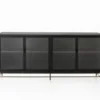 Dowry II kabinet, sort eg, frosted glass fra Stellar Works