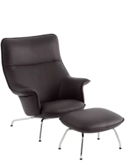 Doze Lounge Chair inkl. Fodskammel, easy leather root fra Muuto