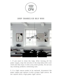 Drop Bulp Chandelier, mini grey fra 101 Copenhagen