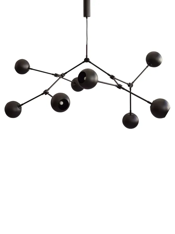 Drop Chandelier Globe, Burned Black fra 101 Copenhagen