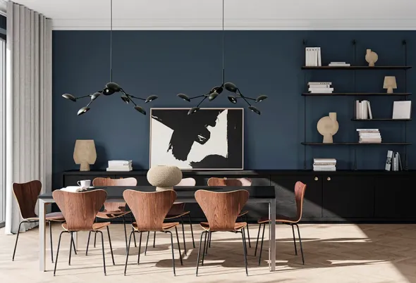 Drop Chandelier, mini burned black fra 101 Copenhagen